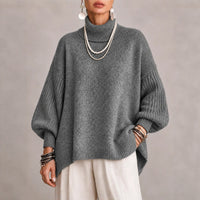 Women's Turtleneck Lantern Sleeve Sweater - image 4