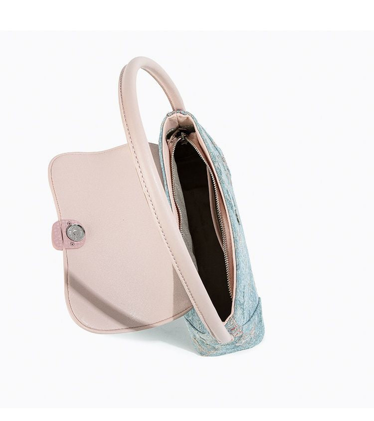 Embroidered Handbag Shoulder Bag - image 4