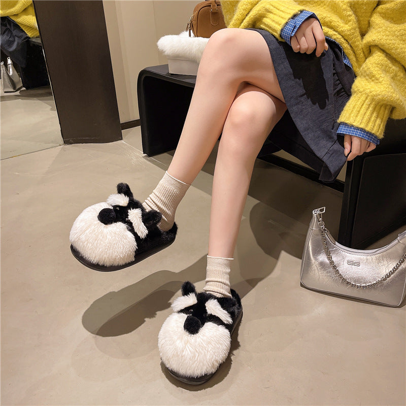 Cartoon Dog Plush House Slippers - image 3