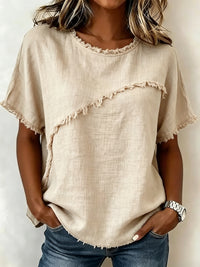 Women's Round-Neck Casual Loose Short-Sleeve Top - image 7