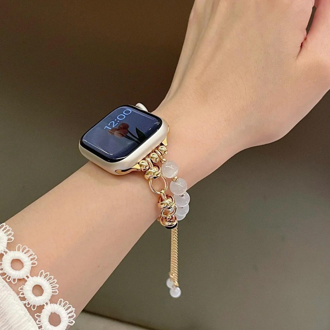 Cat Eye Bead Metal Band Compatible with Apple Watch - image 3