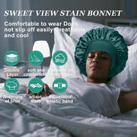 4PCS Silk Satin Bonnets With Wide Elastic Band For Curly Hair, Sleeping And Shower Hair Wrap Caps - image 2