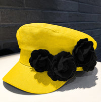 Women's Newsboy Cap with Flowers - image 9