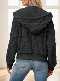 Zip Up Drop Shoulder Hooded Teddy Jacket - image 5