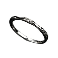 Ultra-Thin Bamboo Rhinestone Ring - image 5
