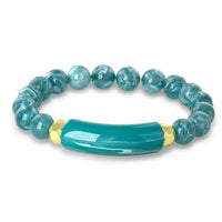 Peacock Blue Chip Bead Bracelet - image 5