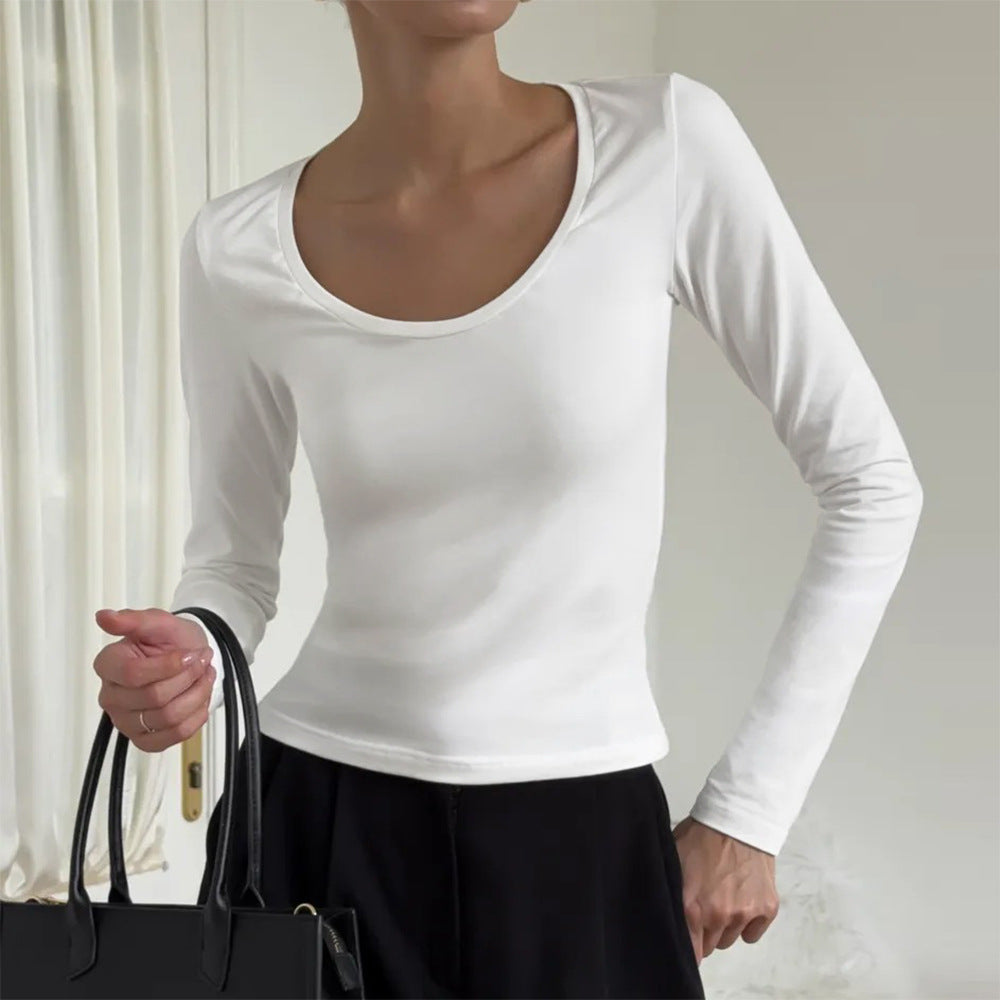 U-Neck Slim Fit Long Sleeve Base Top