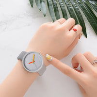 Gray Leather Quartz Watch - image 4