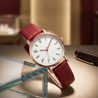 Casual Leather Strap Quartz Watch - image 5