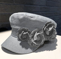 Women's Newsboy Cap with Flowers - image 5