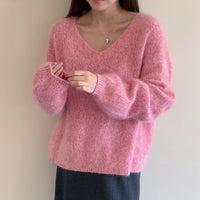 Women's Fuzzy Loose Pullover Sweater - image 1