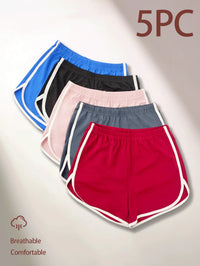 Paquete de 5 shorts de casa de tiro alto con cordón - image 1