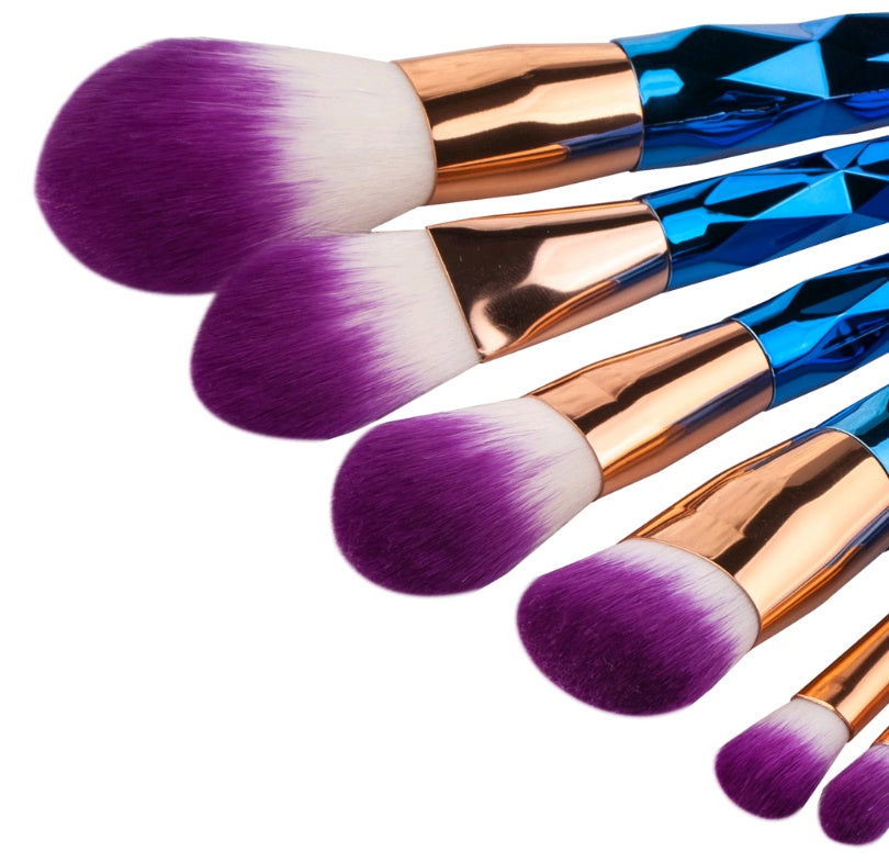 7-Piece Diamond Handle Makeup Brush Set - image 3