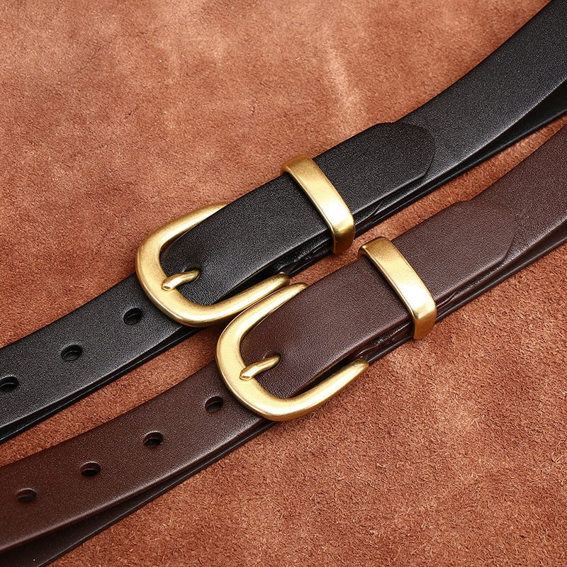 Women's Minimalist Genuine Leather Belt - image 3