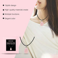 Fine Pink Crystal Necklace Light Luxury Niche Ins Simple Style Daily Versatile Clavicle Chain Gentle - image 4