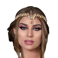 Bridal Crystal Head Chain - image 5