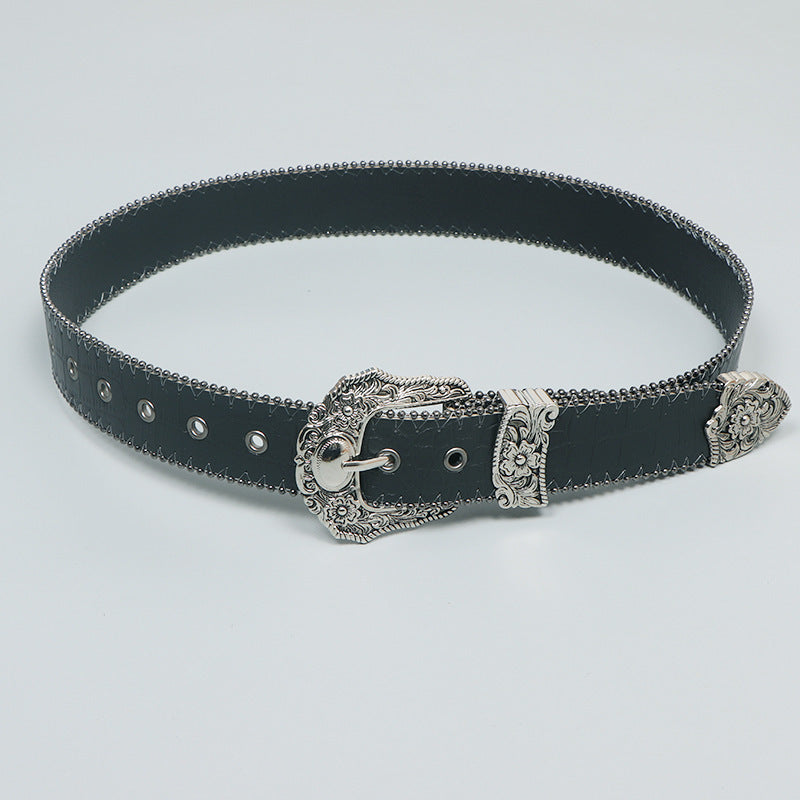 Classic Black Leather Belt