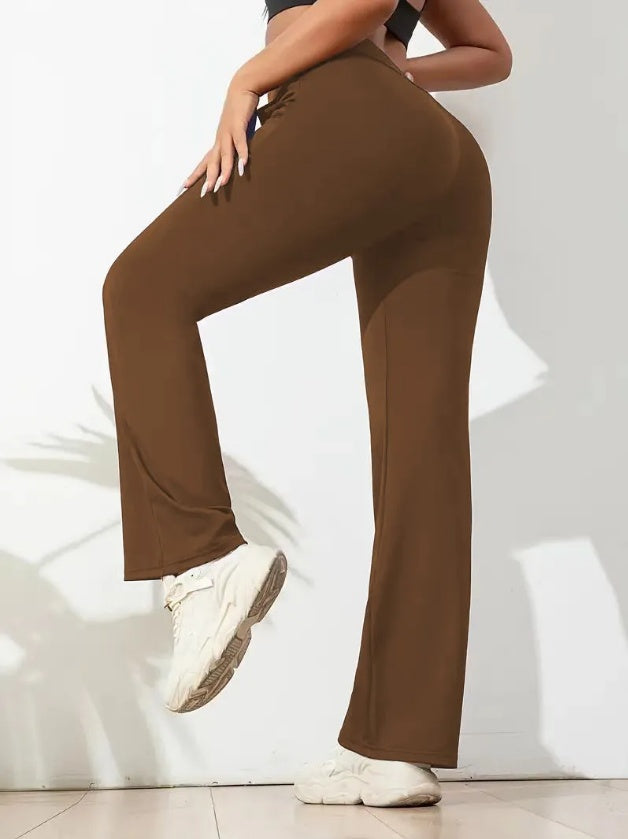 Women's High Waist Flare Yoga Pants, Stretchy Bell Bottom Leggings, 1 to 3 Pack - image 4