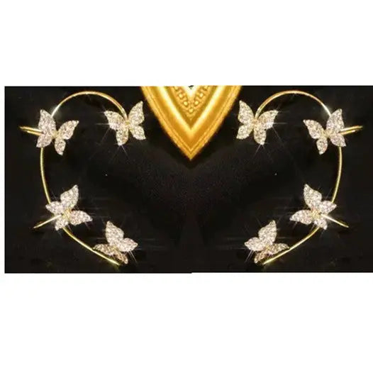 Butterfly Ear Cuff & Hook Earrings