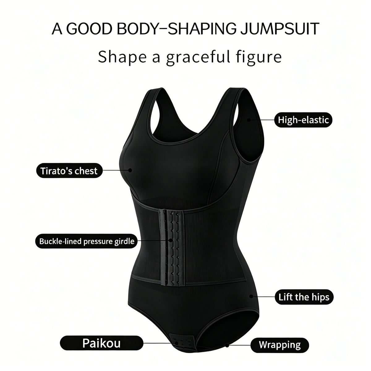 Women's Tummy Control Bodysuit Shapewear with Waist Trainer & Butt Lifter - image 9