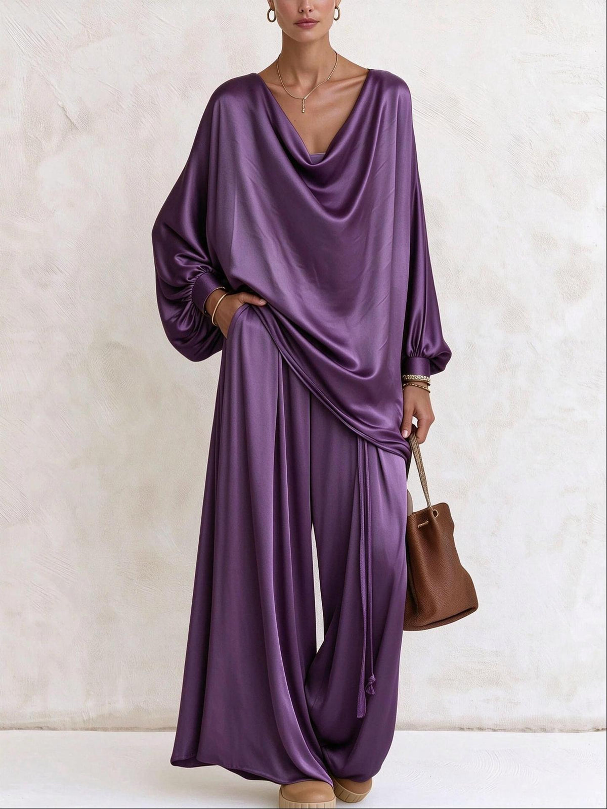 Women's Wide Leg Pants Two-Piece Set - image 7