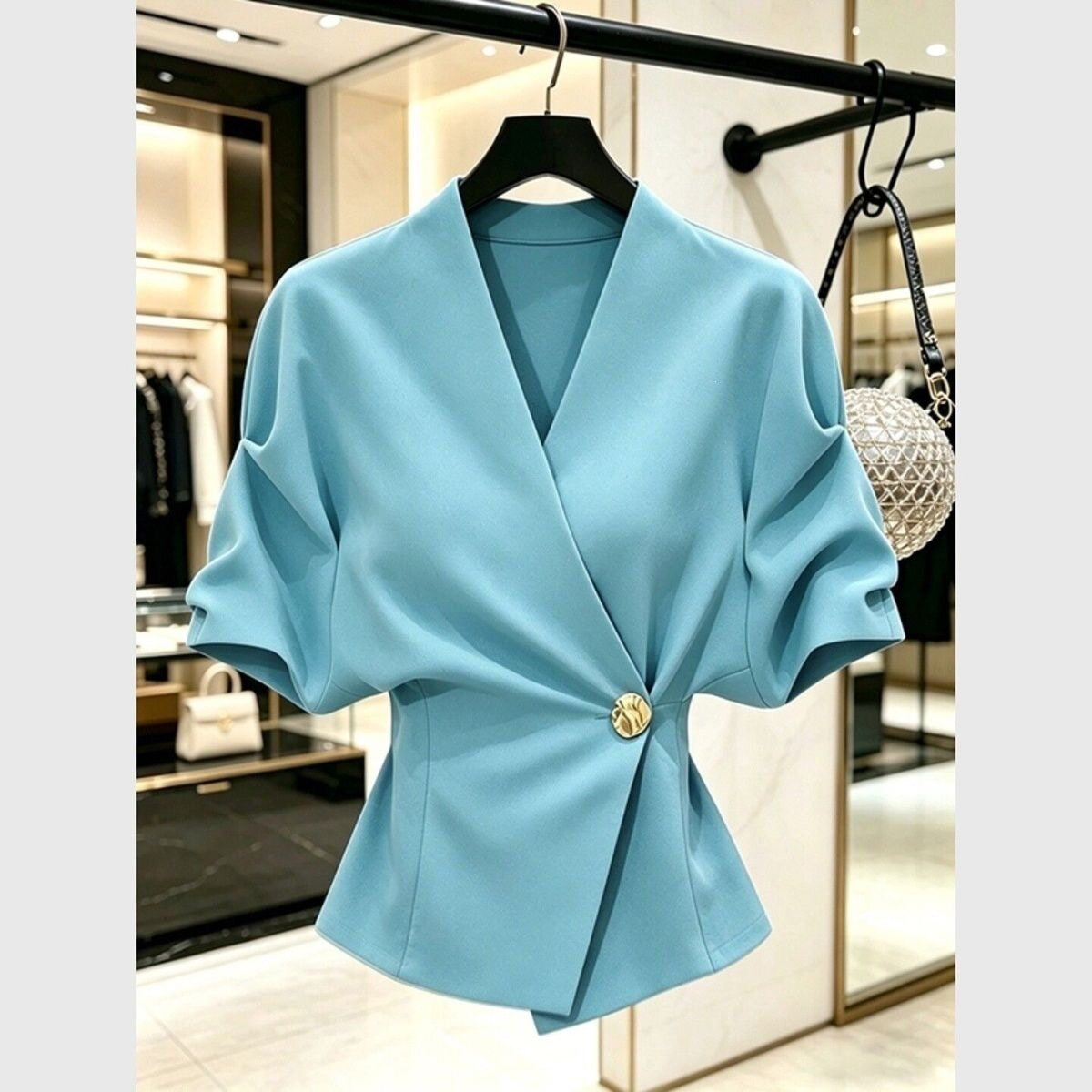 Elegant Collared Blouse - image 4