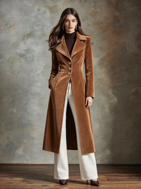 Retro Velvet Belted Waist Coat - image 6