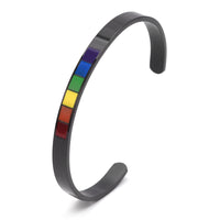 Rainbow Open Cuff Stainless Steel Bracelet - image 6