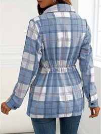Women's Casual Vintage Plaid Front Button Loose Shirt For Spring Autumn - image 3