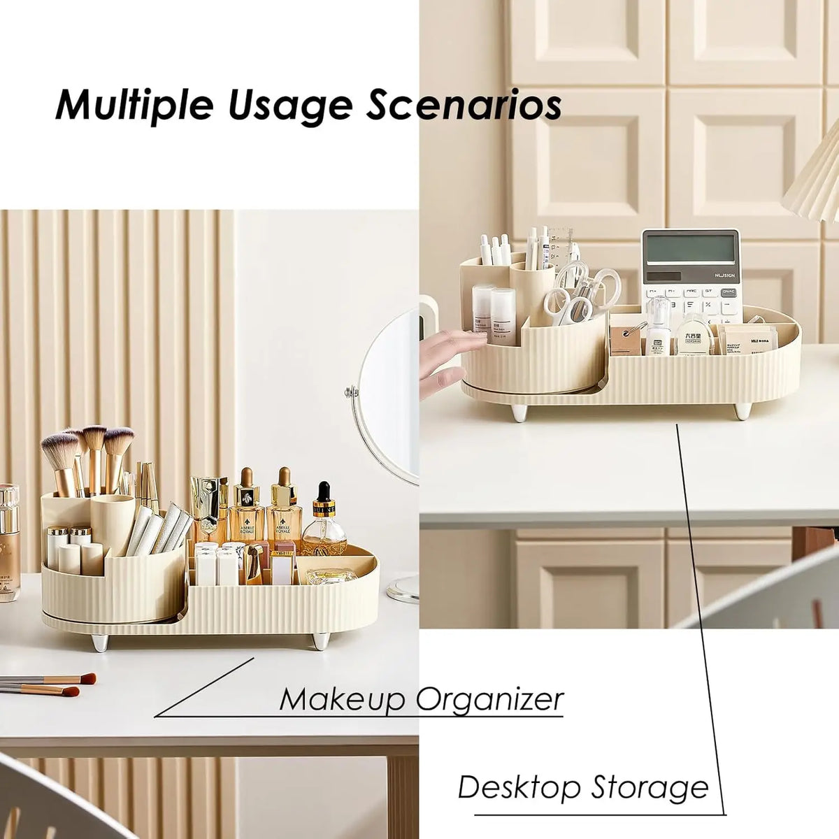 Organizador de maquillaje giratorio para encimera - image 5