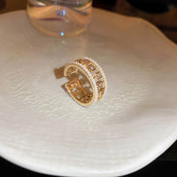 Pearl & Zircon Open Ring - image 4
