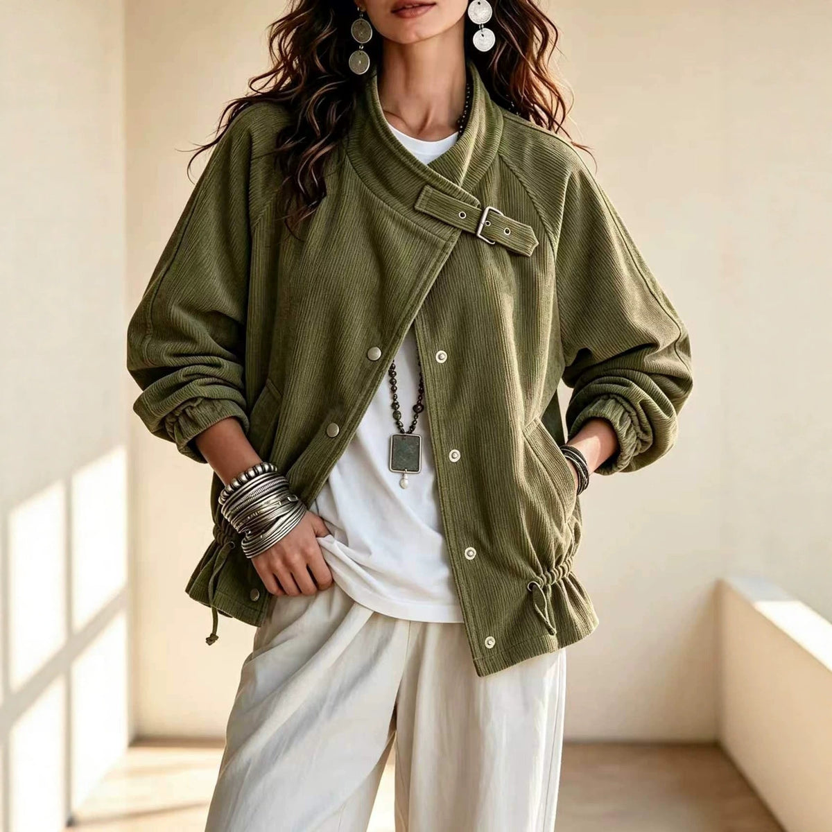 Women's Loose Casual Jacket - image 2