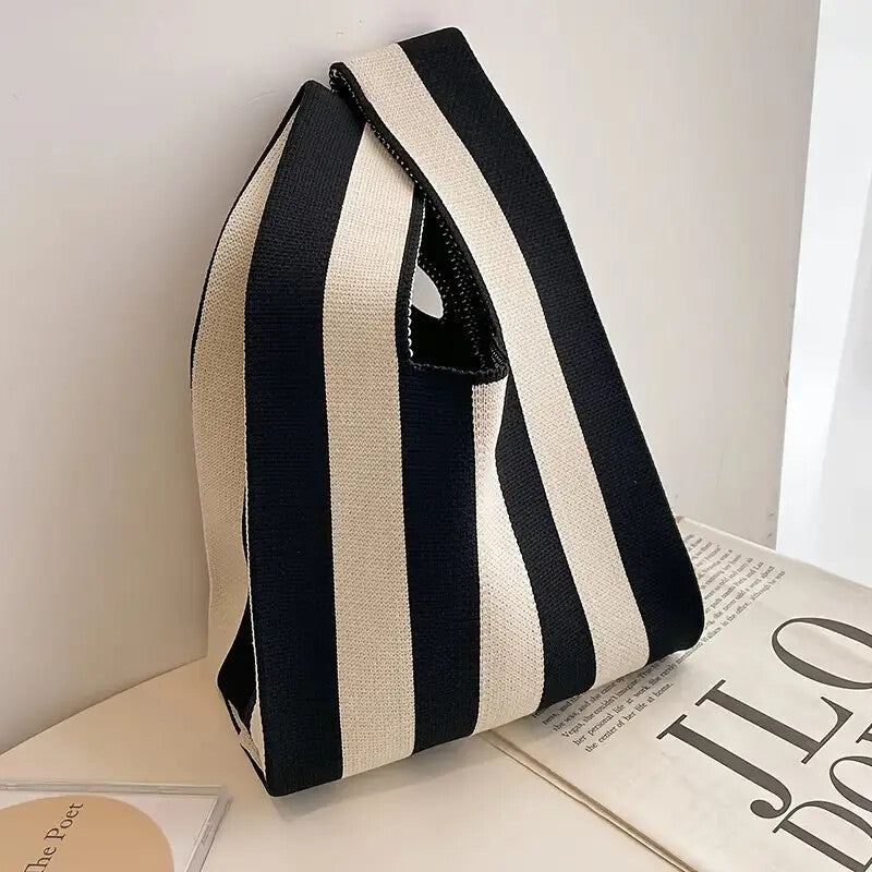 Only Self Pickup---Handbag Women's Knitted Wool Bucket Bag Versatile Handbag Casual Tote Bag Box Rice Bag - image 11