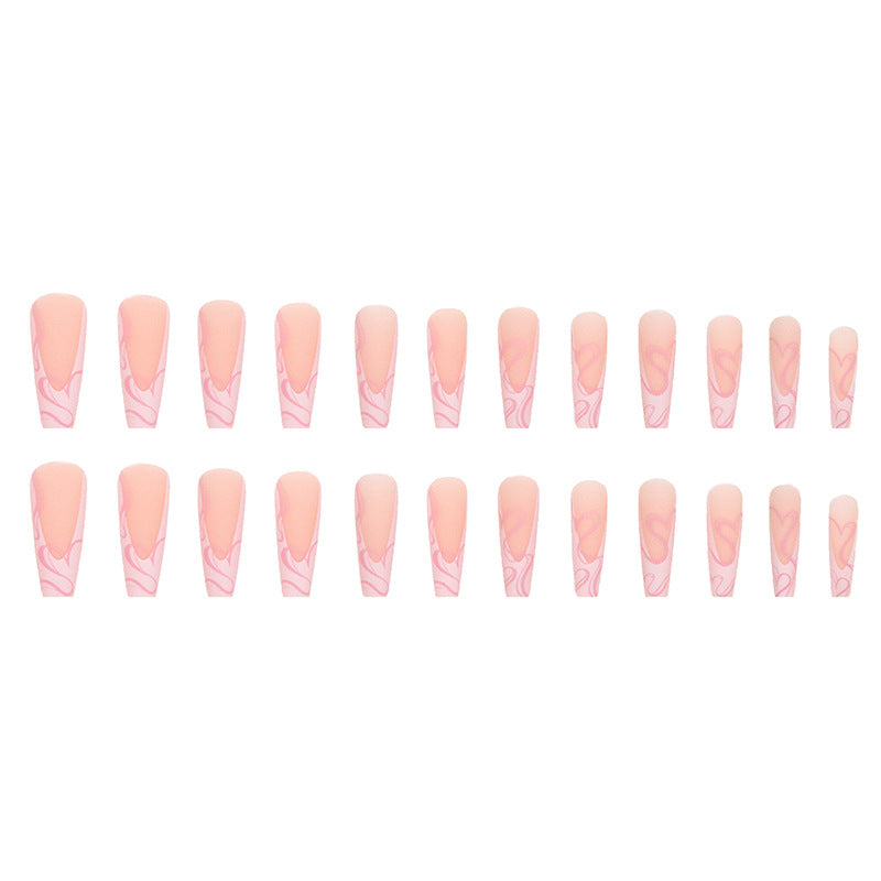Heart Stripe Press-On Nails - image 5