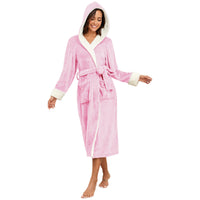 Ladies Long Fleece Bathrobe - image 1