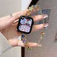 Colorful Rhinestone Star Chain Watch Band - image 1