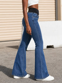 Women's Mid Rise Stretch Waist Flare Jeans - image 3