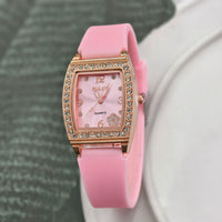 Barrel Case Silicone Strap Women's Watch - image 4