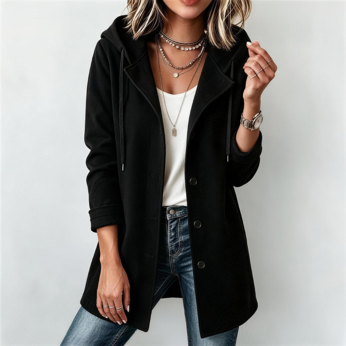 Women's Hooded Trench Coat - image 4