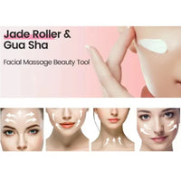Gua Sha Board 2PCS Massage Stone For Facial Body Skincare Roller Scraping Massager Natural Resin Facial Lifting Scraper Neck Anti Wrinkle Massager Tool - image 3