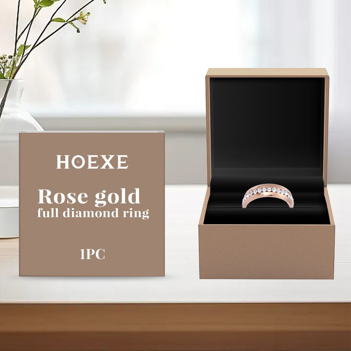 Rose Gold Tone Rhinestone Ring - image 4