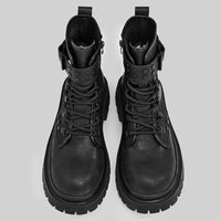 Women's Retro Black Work Boots - image 2