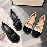 Soft Leather Color Block Block Heel Pumps - image 4
