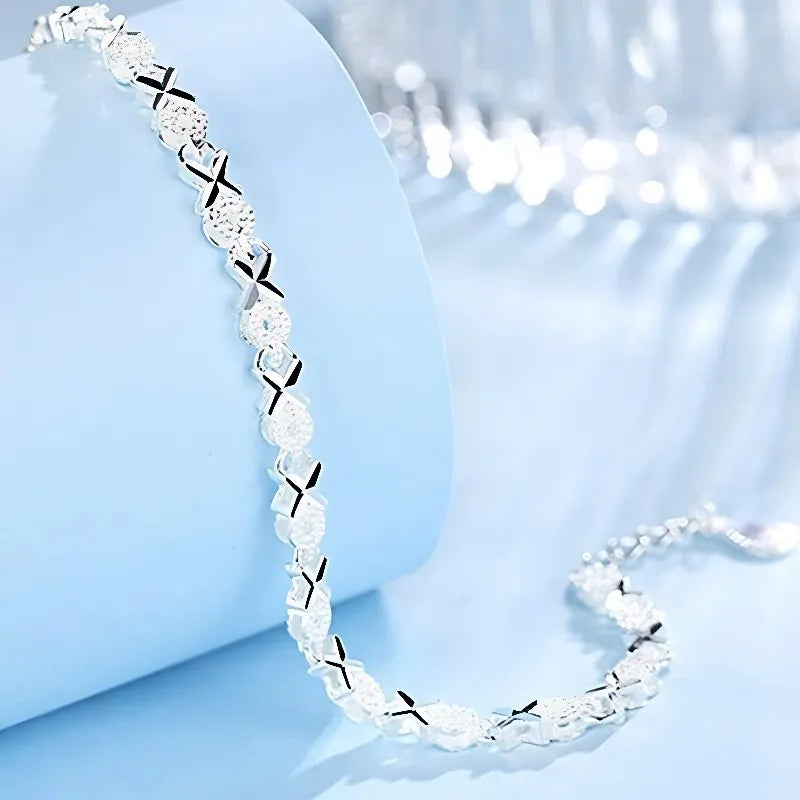 Minimalist Bracelet -Exquisite Textured Patterns, Moderate Chain Thickness - image 4