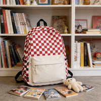 Plaid Backpack-Red - image 4