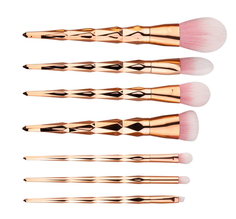 7-Piece Diamond Handle Makeup Brush Set - image 4