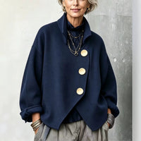 Loose Retro Coat with Large Buttons - image 1