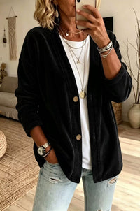 Women's Loose Button Casual Jacket - image 11