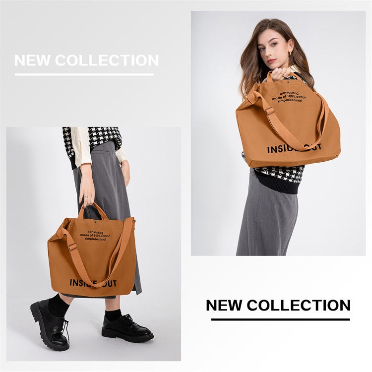 Women's Large Canvas Tote Shoulder Bag - image 8