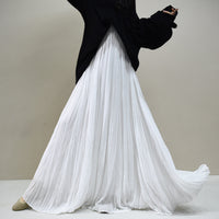 Nude Pleated Chiffon Swing Dress - image 10